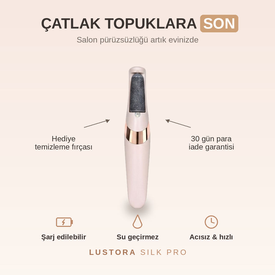 Çatlak topuklara son. Salon pürüzsüzlüğü evde.